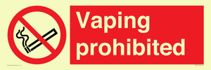 Vaping prohibited
